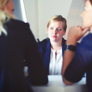 women in a meeting